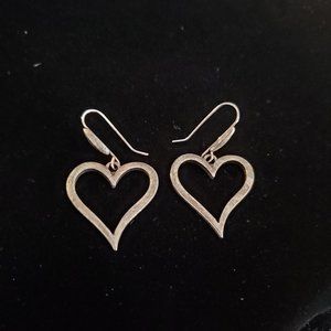 3for$12 Silver tone Heart Earrings